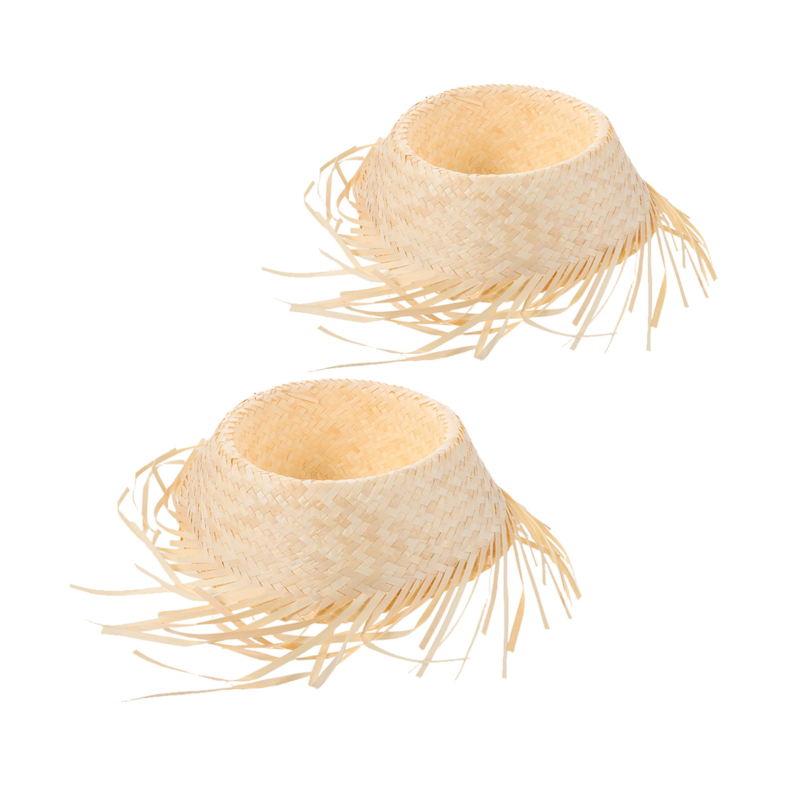 Hat Floppy Wide - 2 Sombreros de Paja Hawaianos con