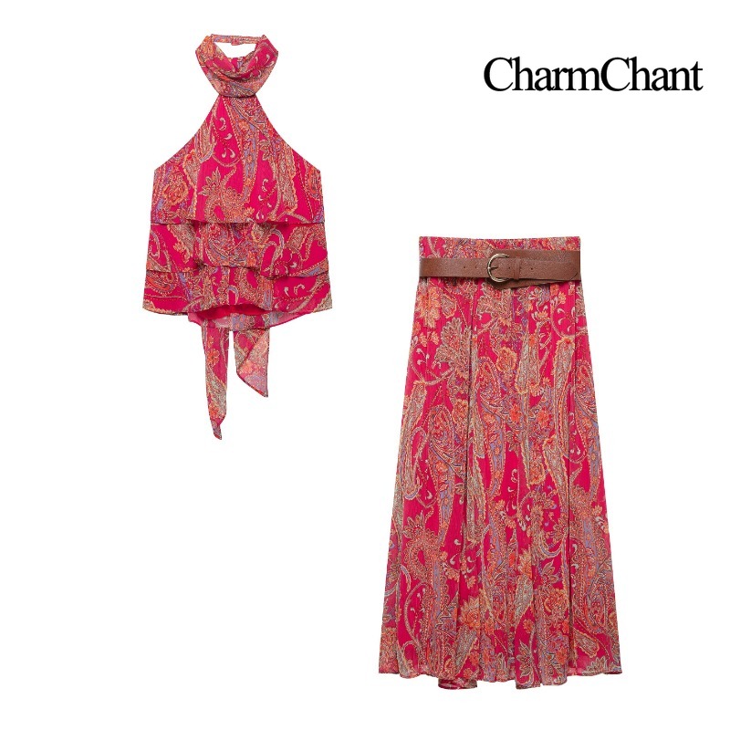 Conjunto de 2 Piezas CHARMCHAN - Romper Floral Print reseña y precio