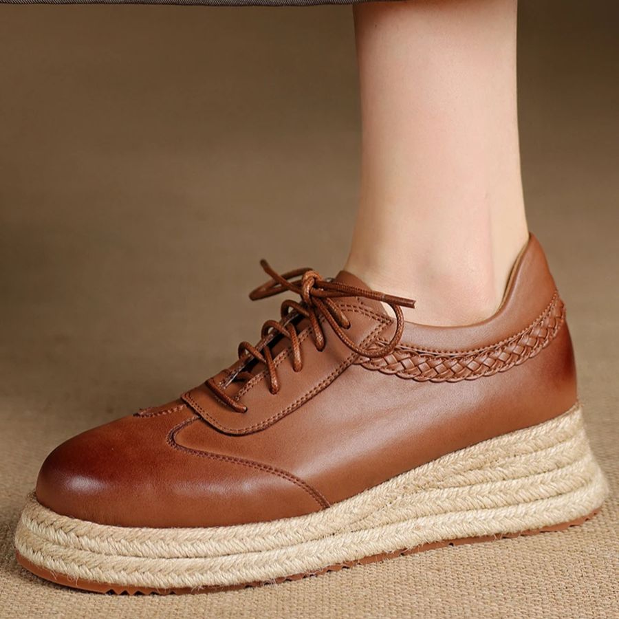 EAGSITY zapatos Oxford marrone - Wedge Espadrille Women reseña y precio